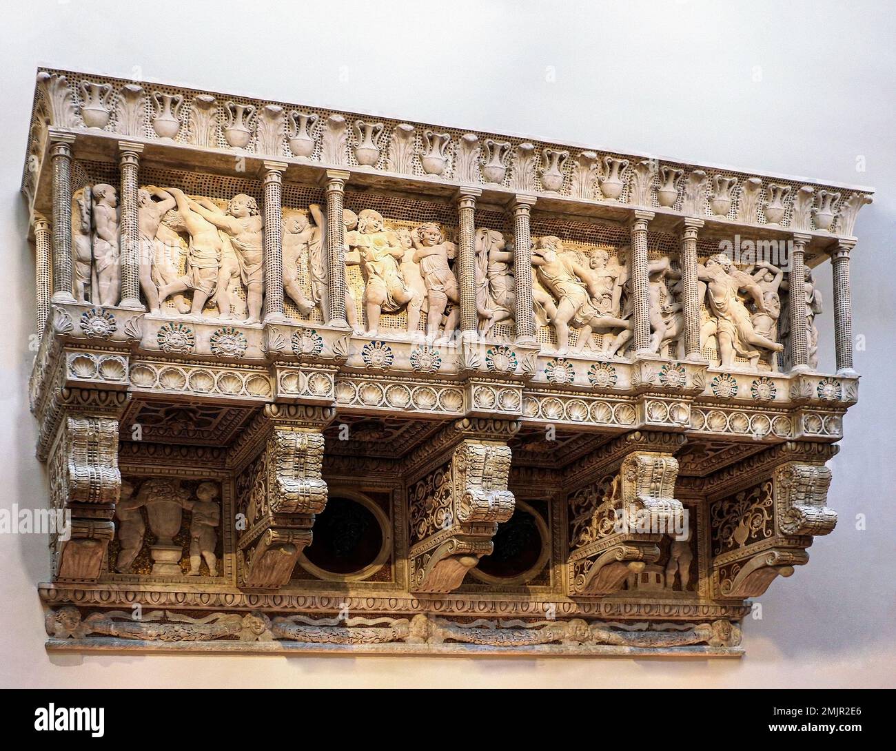 Italien Toskana Florenz Kathedrale Museum Cantoira von Donatello Stockfoto