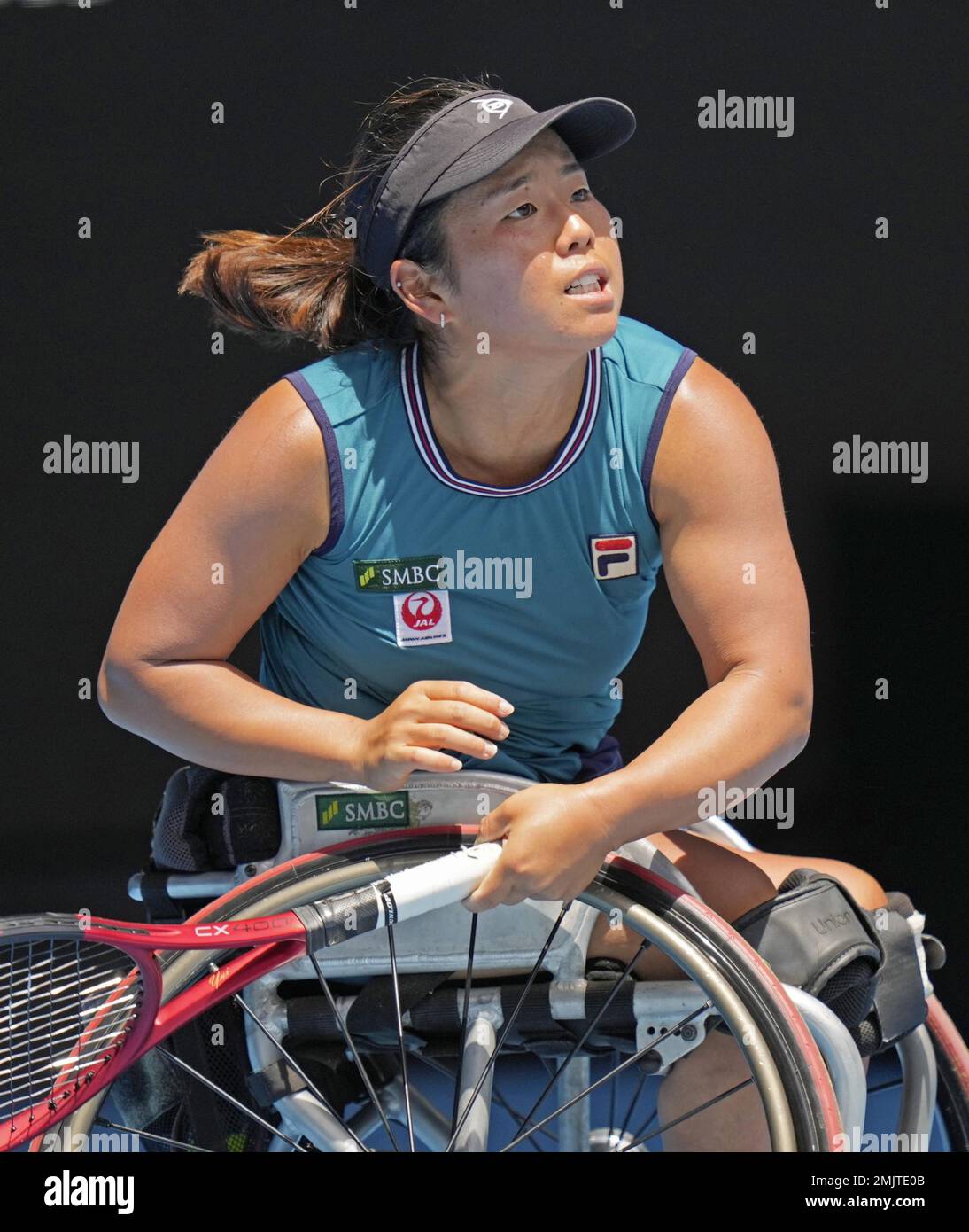 Der japanische Yui Kamiji spielt gegen die Weltmeisterschaft Nr. 1