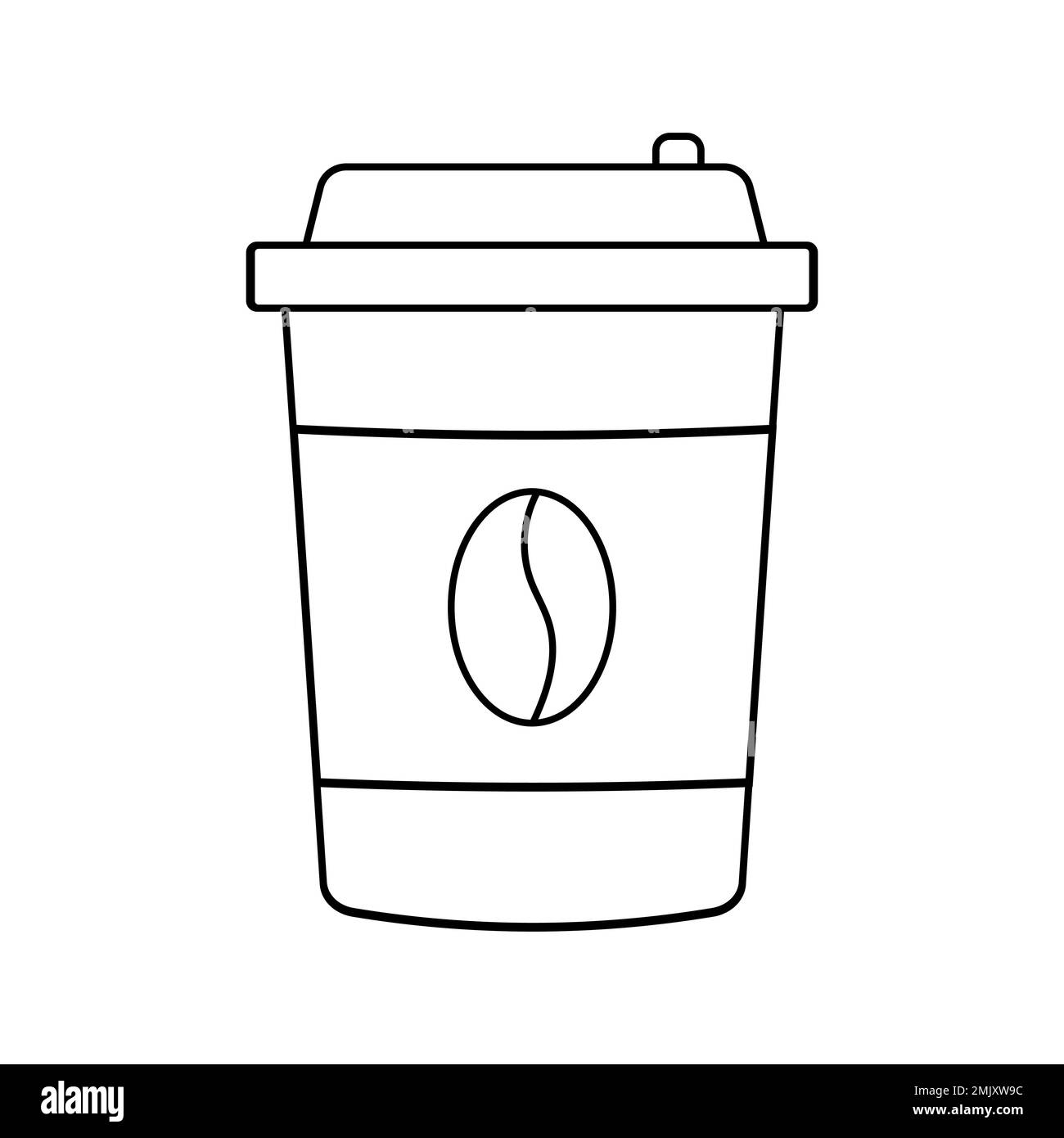 Köstliche Kaffeetasse aus Papier Symbol. Vektorgrafik Getränk Design Stock Vektor
