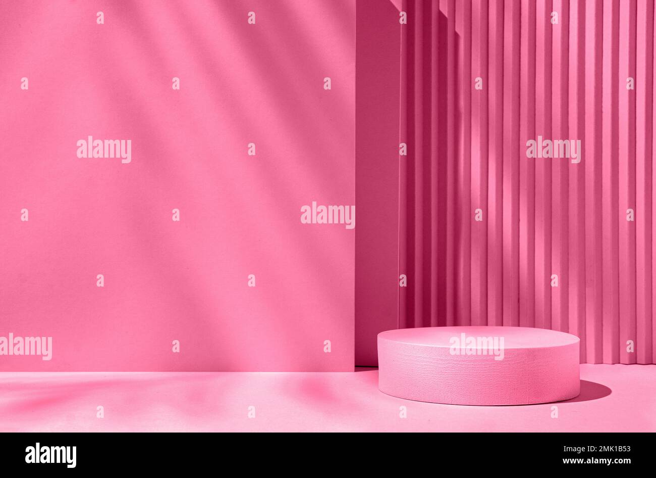 Hintergrund für Podium 3D, um das Produkt mit abstrakten Schatten zu demonstrieren. Hochwertiges Foto Stockfoto