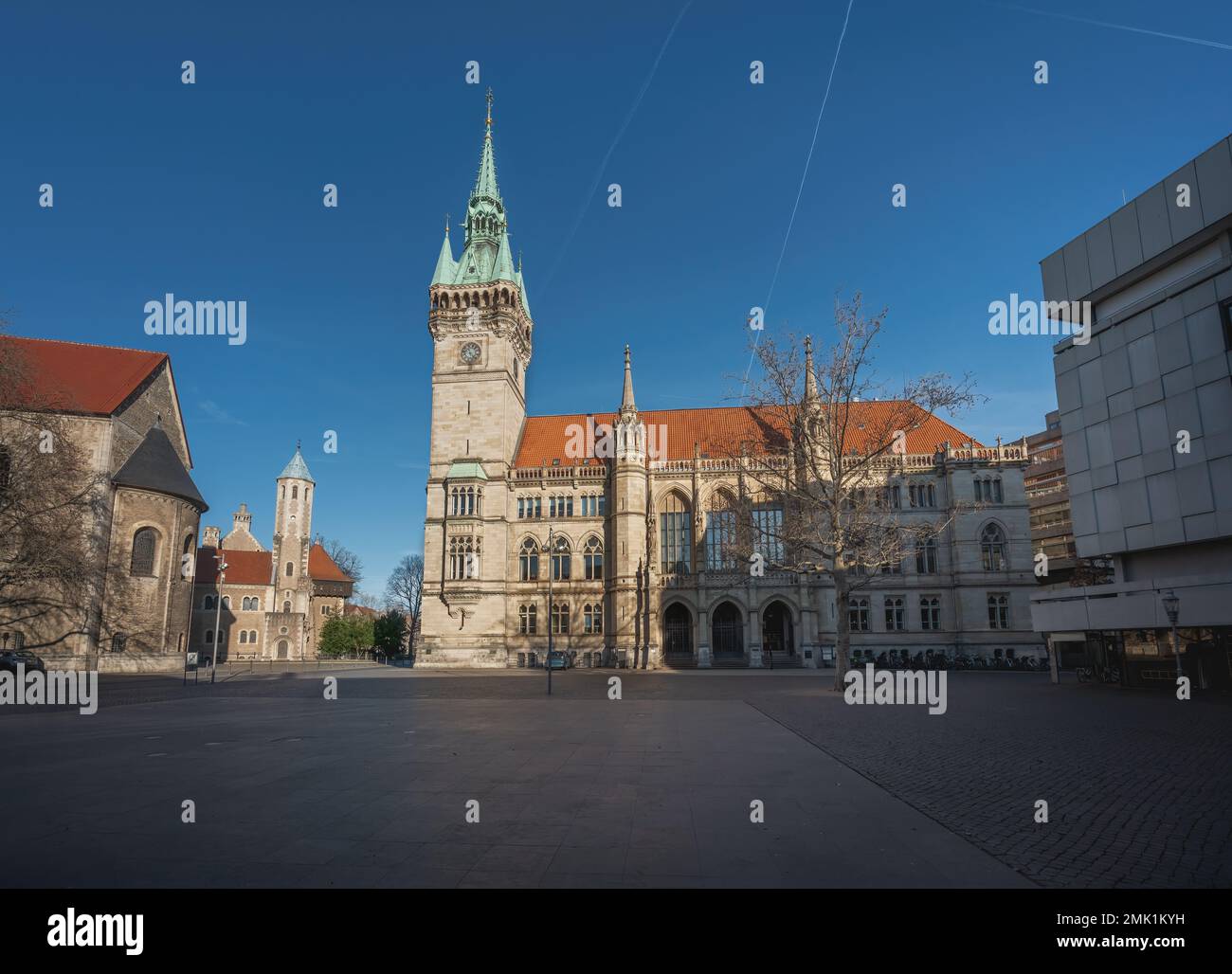 Rathaus am Domplatz - Braunschweig, Niedersachsen, Deutschland Stockfoto