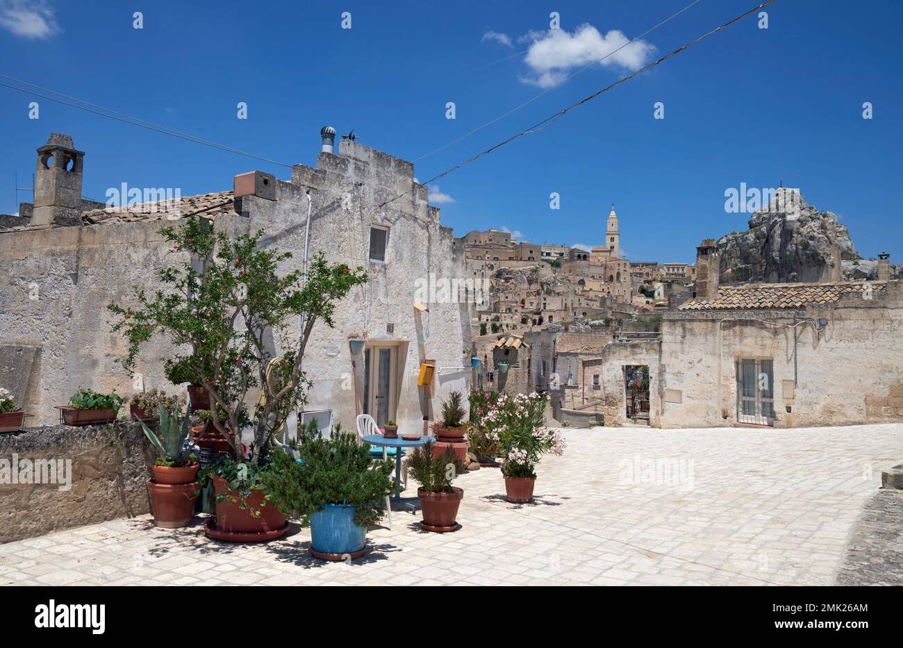 Die Sassi (antike Stadt) von Matera, Basilicata, Italien. Stockfoto