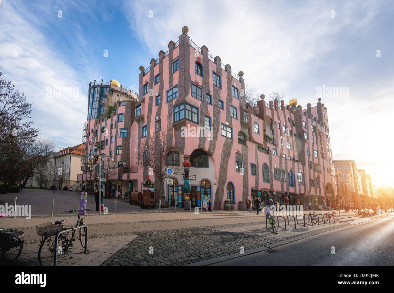 Hundertwasser Grüne Zitadelle von Magdeburg - Magdeburg, Sachsen-Anhalt, Deutschland Stockfoto