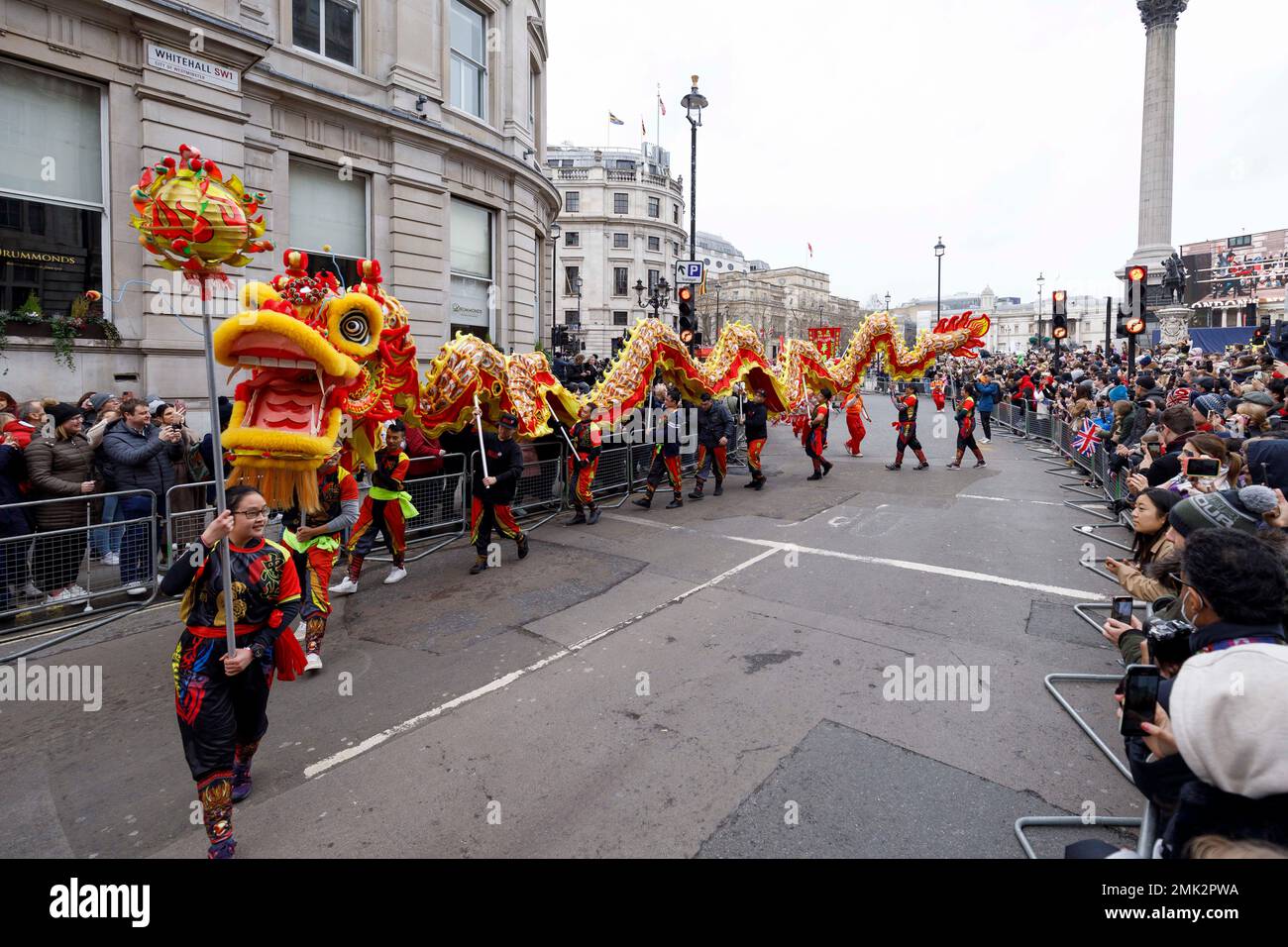 Die Silvesterparade findet im Zentrum von London statt, um das neue Jahr 2023 zu feiern. Aufnahme am 1. Januar 2023. © Belinda Jiao jiao.bili Stockfoto