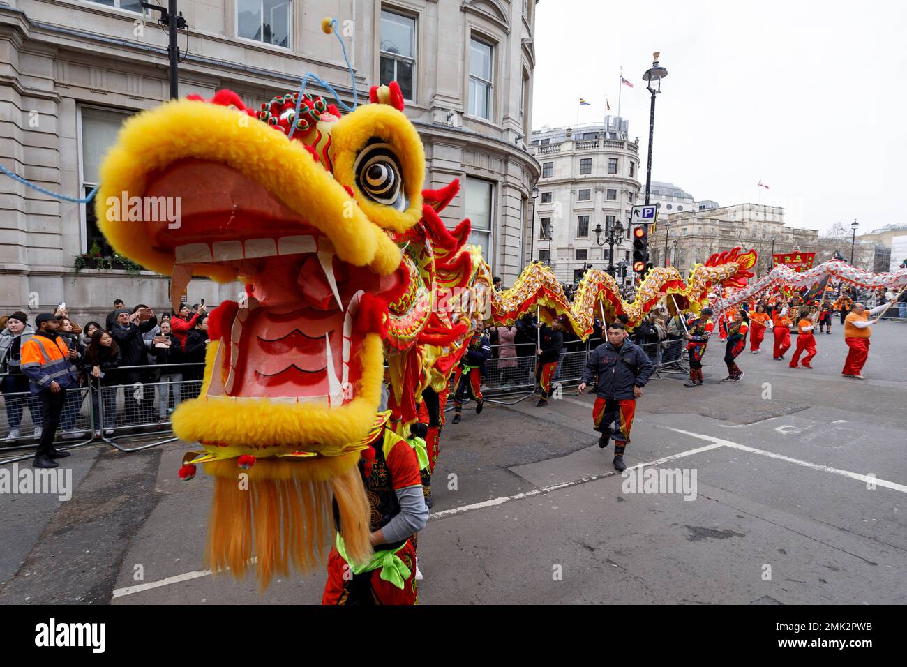 Die Silvesterparade findet im Zentrum von London statt, um das neue Jahr 2023 zu feiern. Aufnahme am 1. Januar 2023. © Belinda Jiao jiao.bili Stockfoto