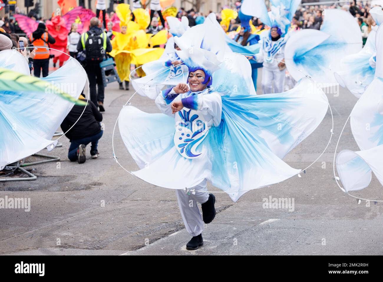 Die Silvesterparade findet im Zentrum von London statt, um das neue Jahr 2023 zu feiern. Aufnahme am 1. Januar 2023. © Belinda Jiao jiao.bili Stockfoto