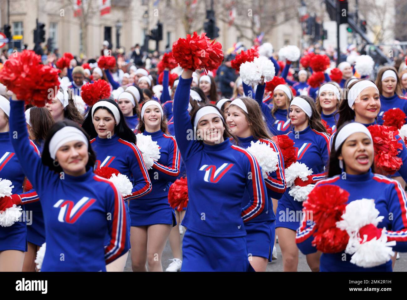 Die Silvesterparade findet im Zentrum von London statt, um das neue Jahr 2023 zu feiern. Aufnahme am 1. Januar 2023. © Belinda Jiao jiao.bili Stockfoto