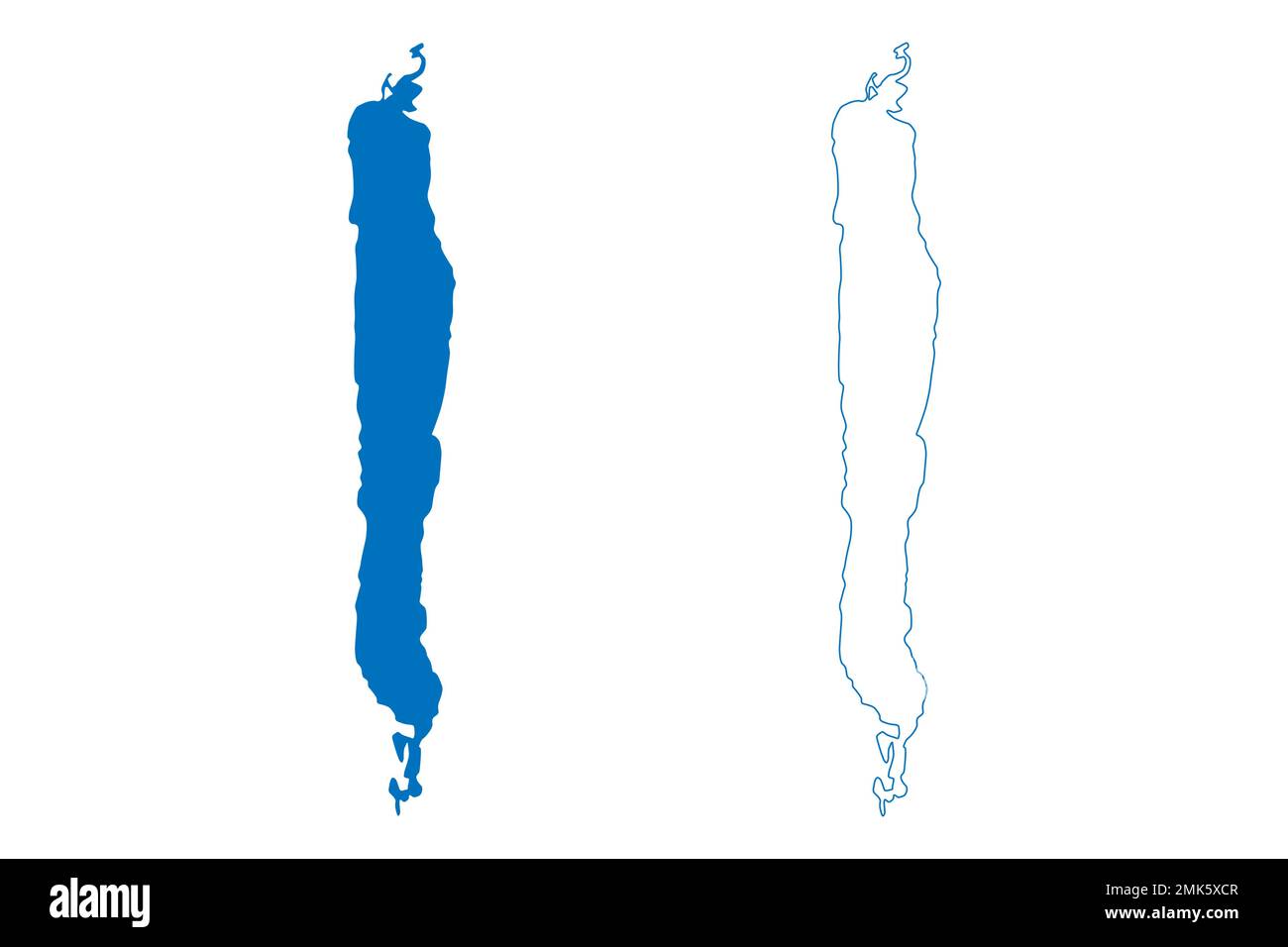 Lake Beau (Kanada, USA, Nordamerika, USA) Karte Vektordarstellung, Scribble Sketch Le Beau Lac Karte Stock Vektor