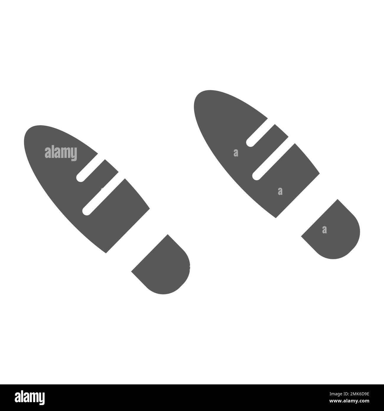 Footsteps Glyphe Symbol, Schuh und Aufdruck, Footprint-Zeichen, Vektorgrafiken, ein durchgehendes Muster auf weißem Hintergrund, eps 10. Stock Vektor