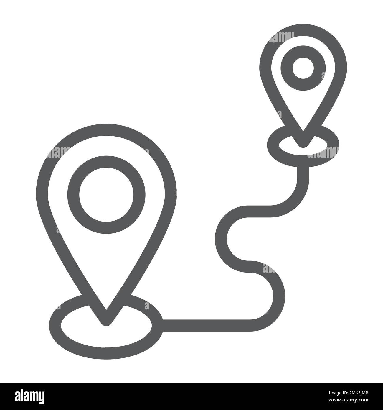 Symbol der Ziellinie, gps und Position, Kartenanschlusszeichen, Vektorgrafiken, ein lineares Muster auf weißem Hintergrund, eps 10. Stock Vektor