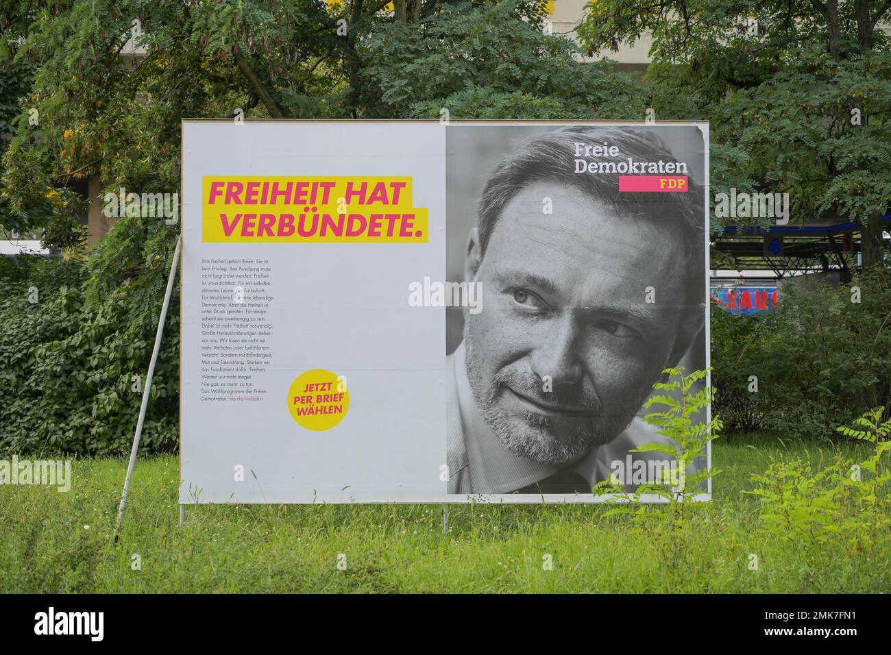 Wahlplakat, FDP, Christian Lindner, Bundestagswahl, Berlin, Deutschland Stockfoto