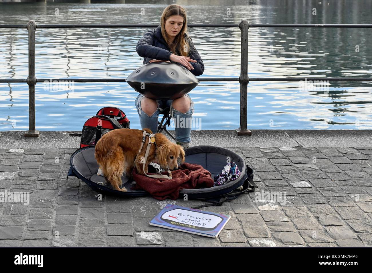 Busker-Handpan Stockfoto