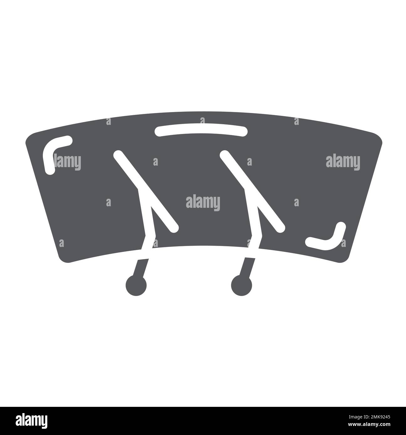 Autowischer-Symbol, Auto und Windschutzscheibe, Autobürstenschild, Vektorgrafiken, durchgehendes Muster auf weißem Hintergrund, 10. Stock Vektor