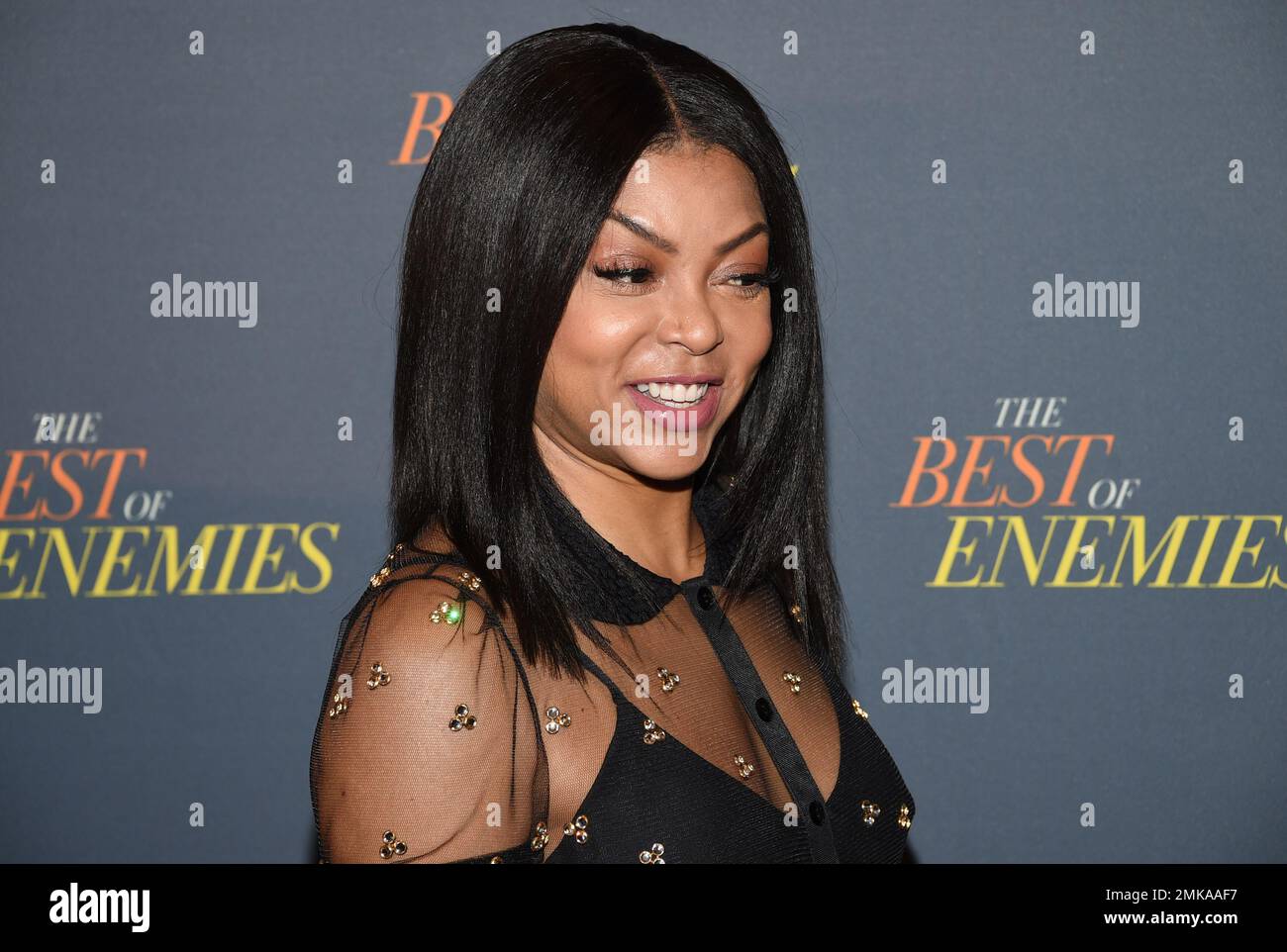 Actress Taraji P Henson Pose Together During The The Best Of Enemies Actress taraji p henson pose together during the the best of enemies