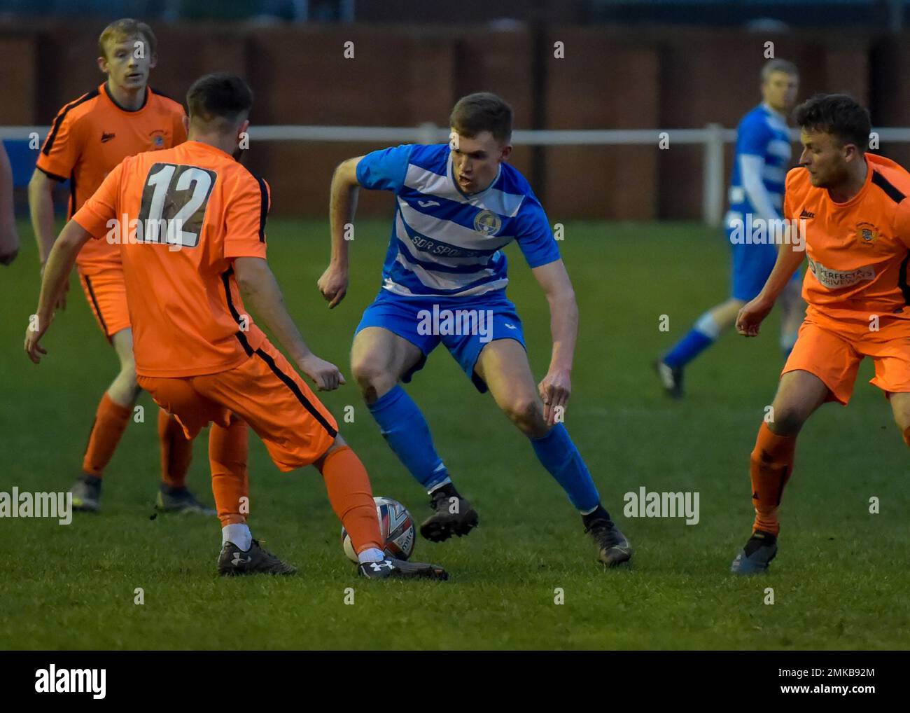 Glasshoughton, West Yorkshire, Großbritannien. 28. Januar 2023. Toolstation Northern Counties East League Division One, Glasshoughton Welfare AFC gegen Athersley Recreation am 28. Januar 2023 im Lee Johnston Signage Stadium, Glasshoughton, West Yorkshire UK Photo Credit Craig Cresswell Photography Credit: Craig Cresswell/Alamy Live News Stockfoto