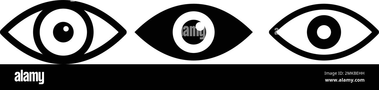 Augensymbol. Symbol für das Gruppenlicht. Entnahme Retina Scan Eye. Einfaches Auge. vektor. Stock Vektor