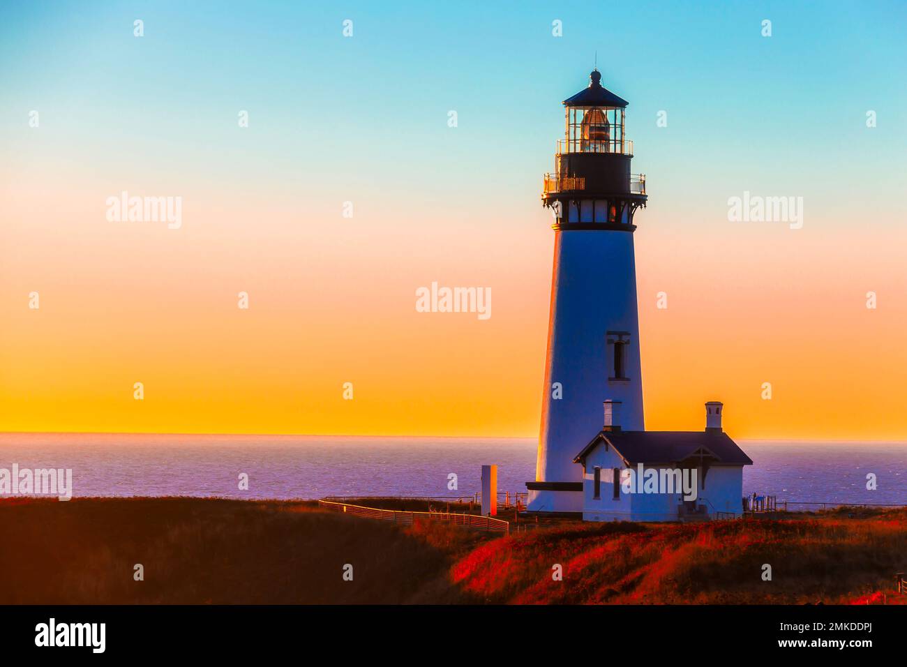 Yaquina Head Lighthouse Oregon Stockfoto