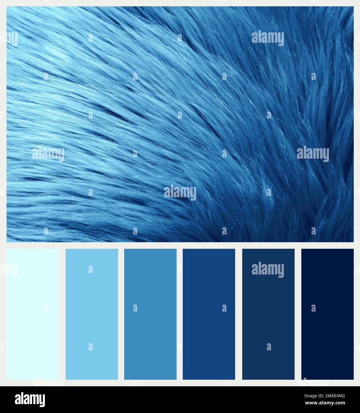 Kunstfell als Hintergrund. Farbe des Jahres 2020 (klassisches Blau) Stockfoto