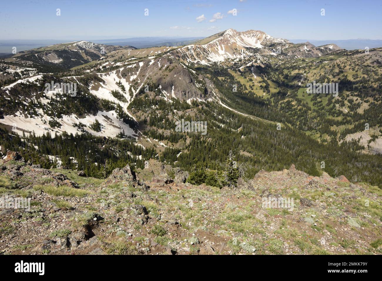 Die Centennial Mountains an der Grenze zwischen Idaho und Montana von der Interstate 15 nach West Yellowstone Stockfoto