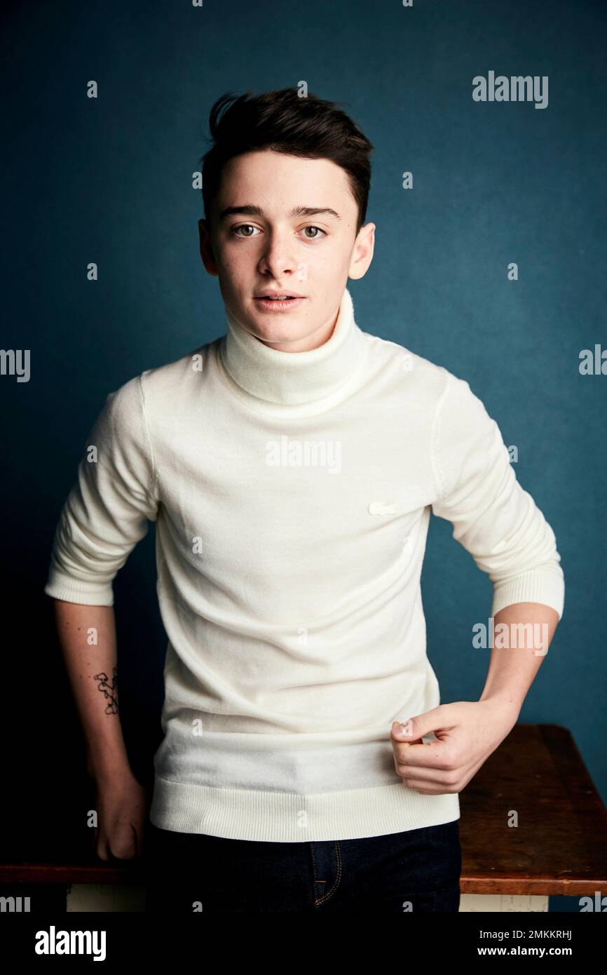 Noah Schnapp poses for a portrait to promote the film "Abe" at the Salesforce Music Lodge during the Sundance Film Festival on Sunday, Jan. 27, 2019, in Park City, Utah. (Photo by Taylor Jewell/Invision/AP) Stockfoto