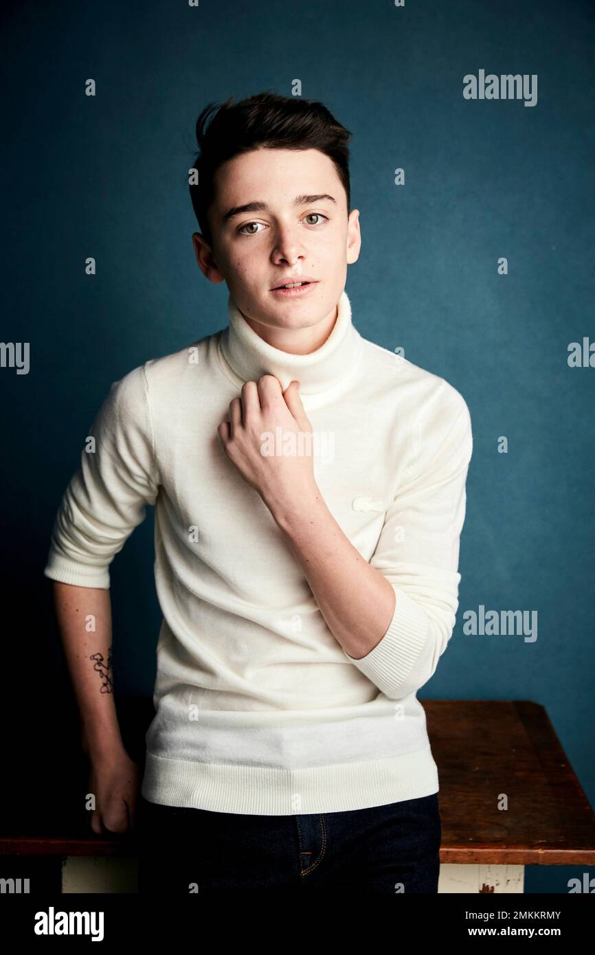 Noah Schnapp poses for a portrait to promote the film "Abe" at the Salesforce Music Lodge during the Sundance Film Festival on Sunday, Jan. 27, 2019, in Park City, Utah. (Photo by Taylor Jewell/Invision/AP) Stockfoto