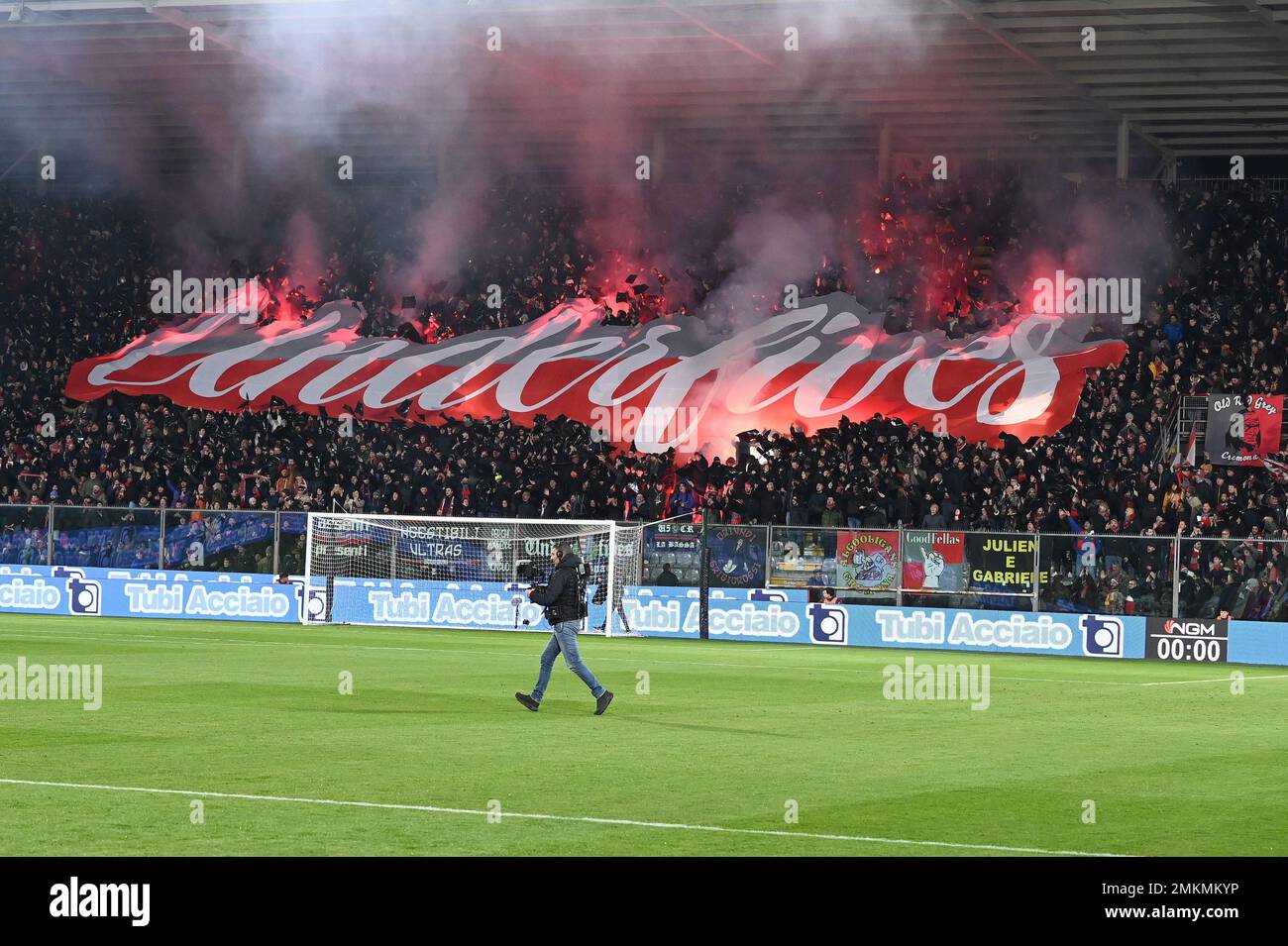 Giovanni Zini Stadium, Cremona, Italien, 28. Januar 2023, Fans von cremonese während des Spiels US Cremonese gegen Inter - FC Internazionale - italienische Fußballserie A. Stockfoto