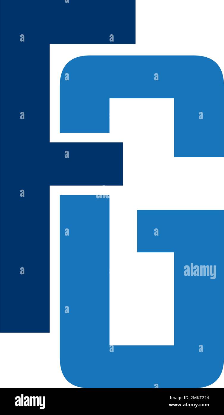 FG-Buchstabe Logo Vektoranordnung einfaches Design Stock Vektor