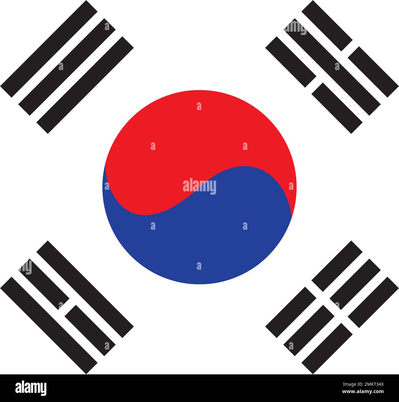 südkoreanische Flagge Logo Vektorgrafik Symboldesign Stock Vektor