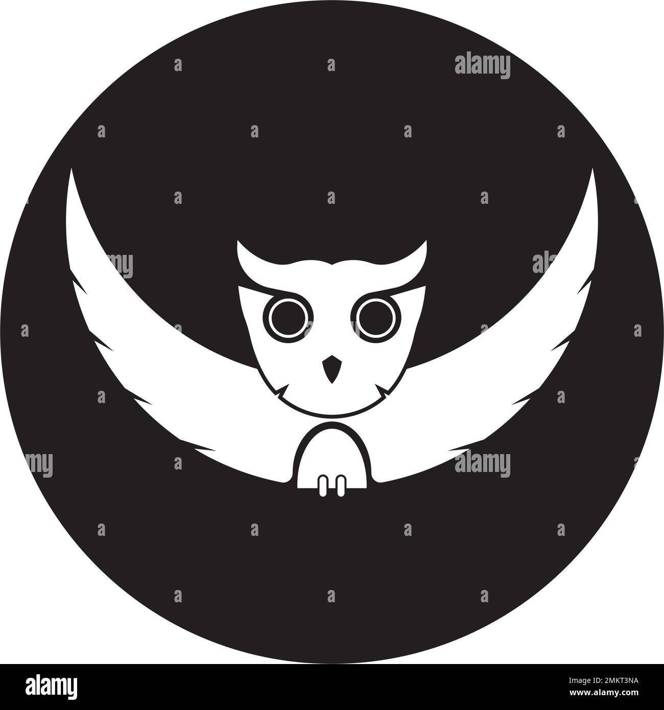 Owl-Logo-Designvorlage für Vektordarstellung. Stock Vektor