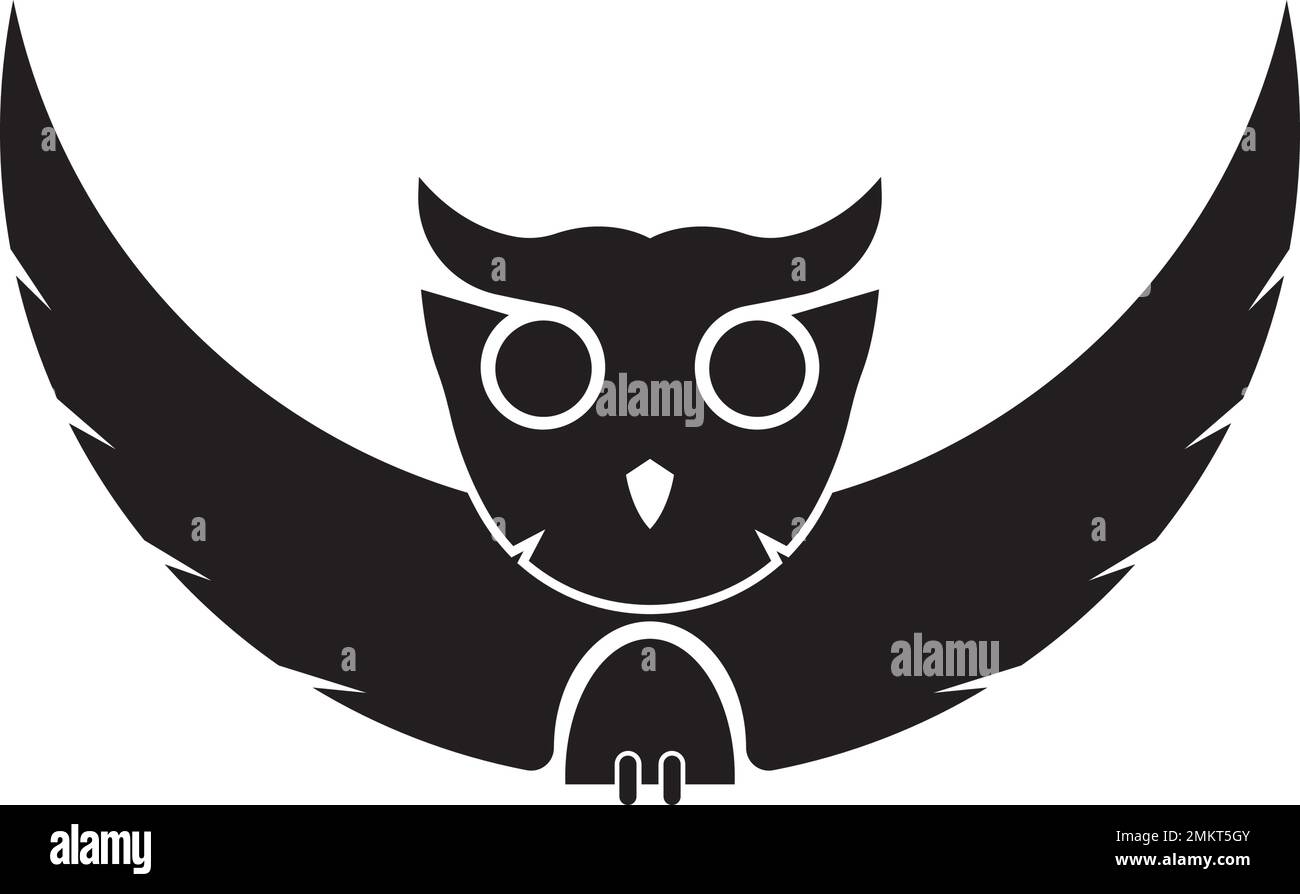 Owl-Logo-Designvorlage für Vektordarstellung. Stock Vektor