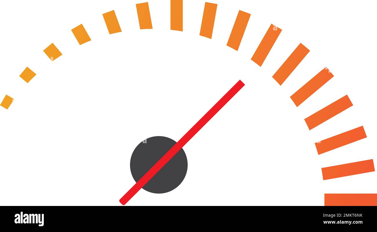 Geschwindigkeit, Vektor-Logo-Rennveranstaltung mit modifizierten Tachometer-Hauptelementen Stock Vektor