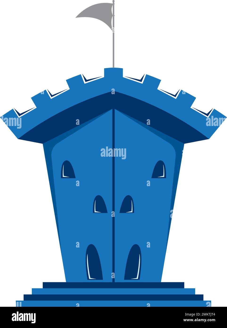 Schlossvektorsymbol, Vorlage für Logo des Illustrationsdesigns. Stock Vektor