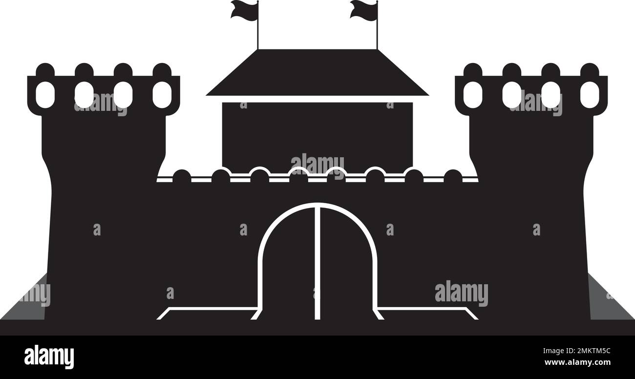 Schlossvektorsymbol, Vorlage für Logo des Illustrationsdesigns. Stock Vektor