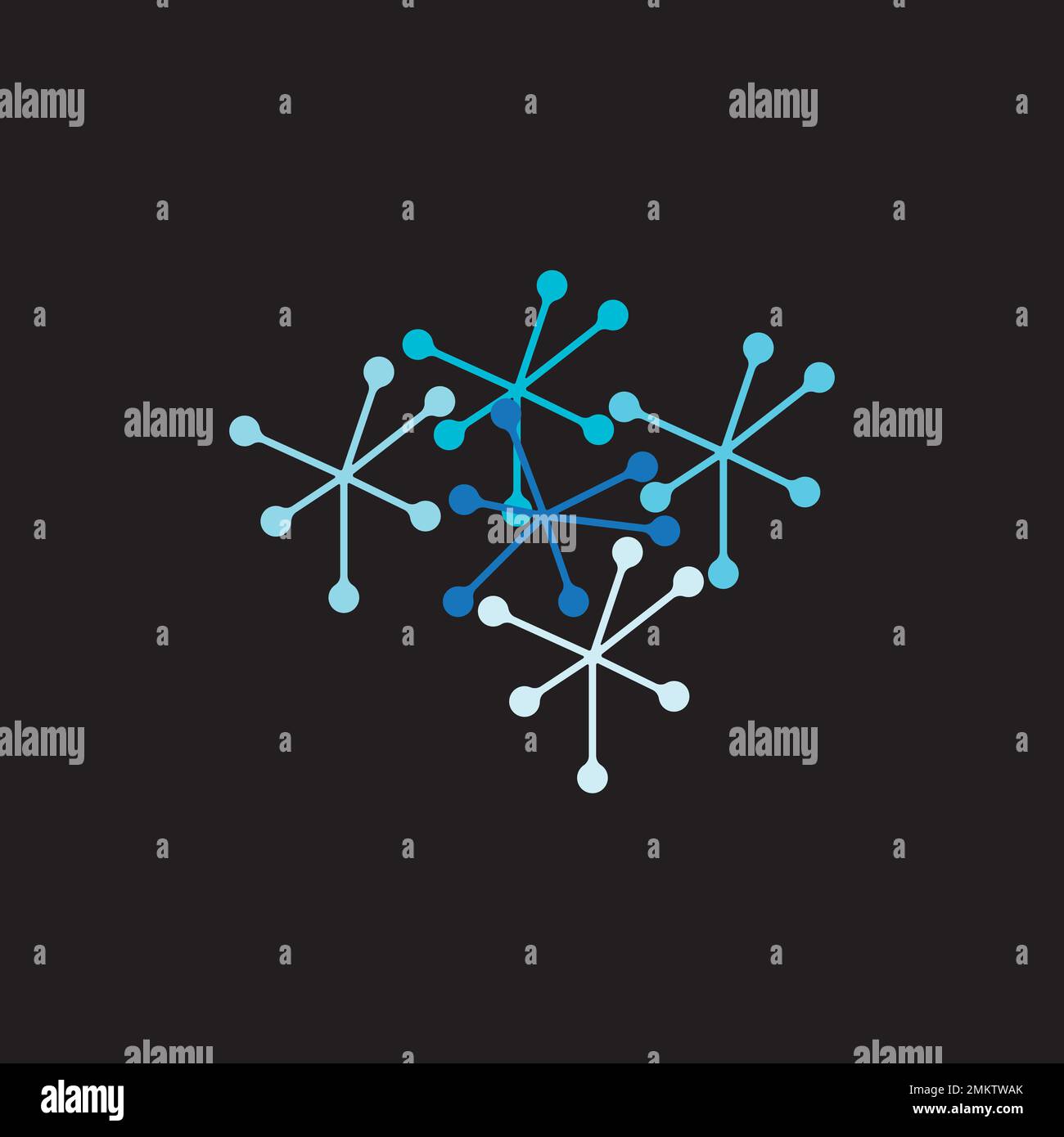 Design-Vorlage für Molekül-Logo-Vektordarstellung. Stock Vektor