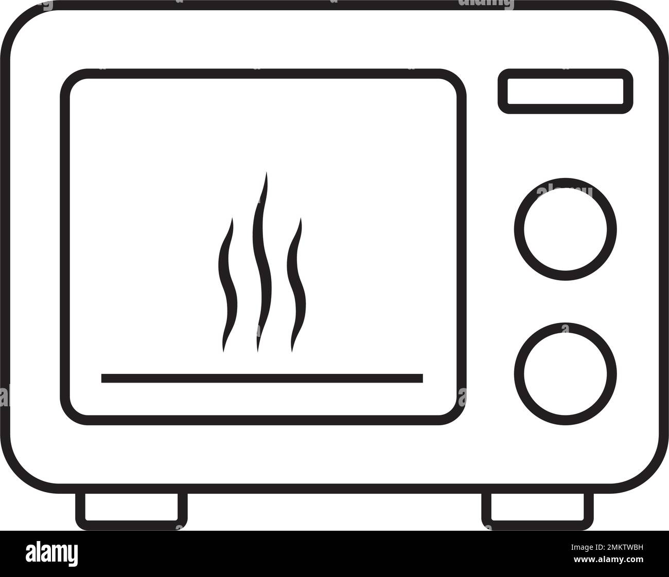 Mikrowellenvektorsymbol mit flachem Design. Stock Vektor