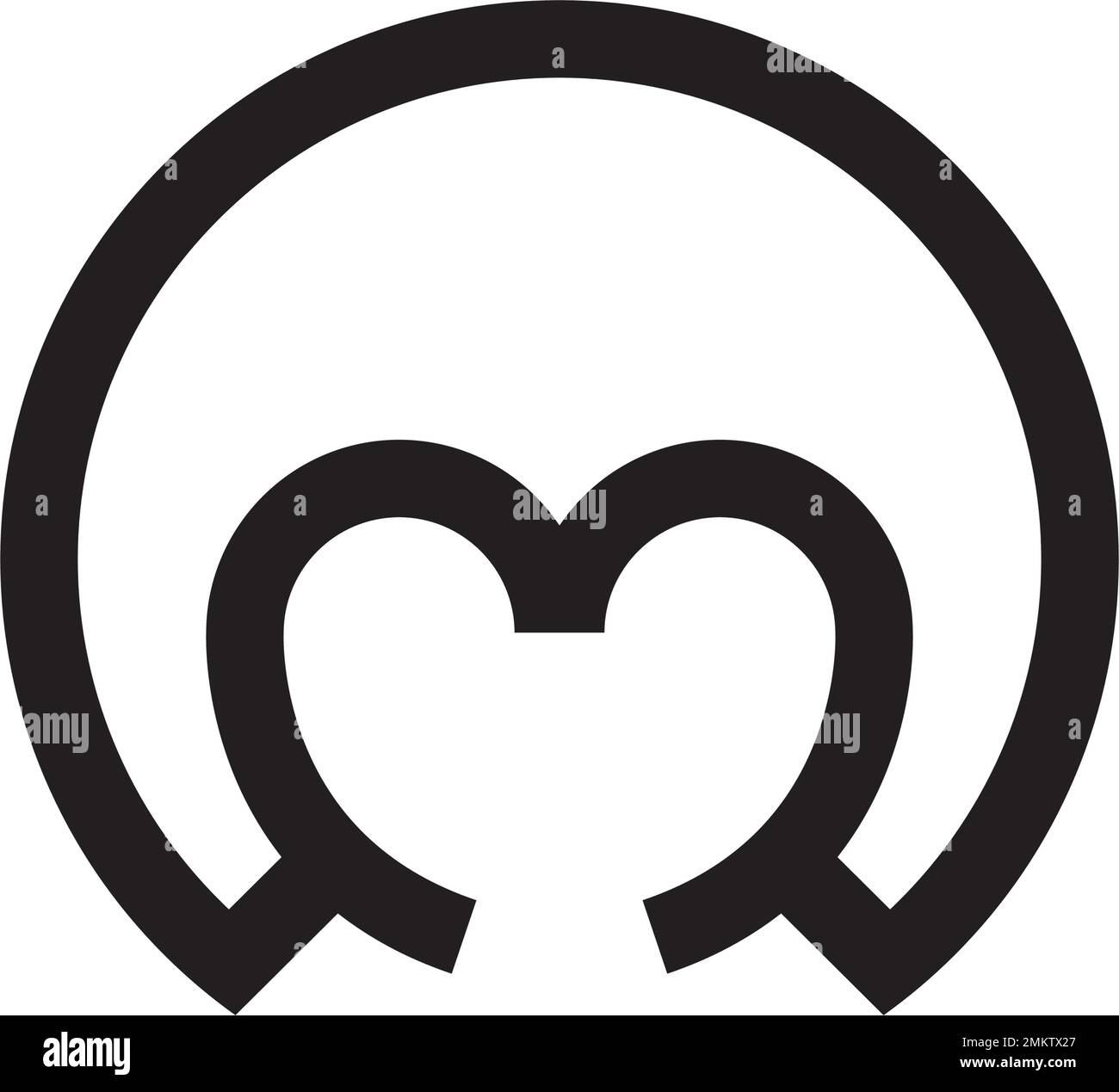 Buchstabe M . Logo-Vektorsymbol-Design. Stock Vektor