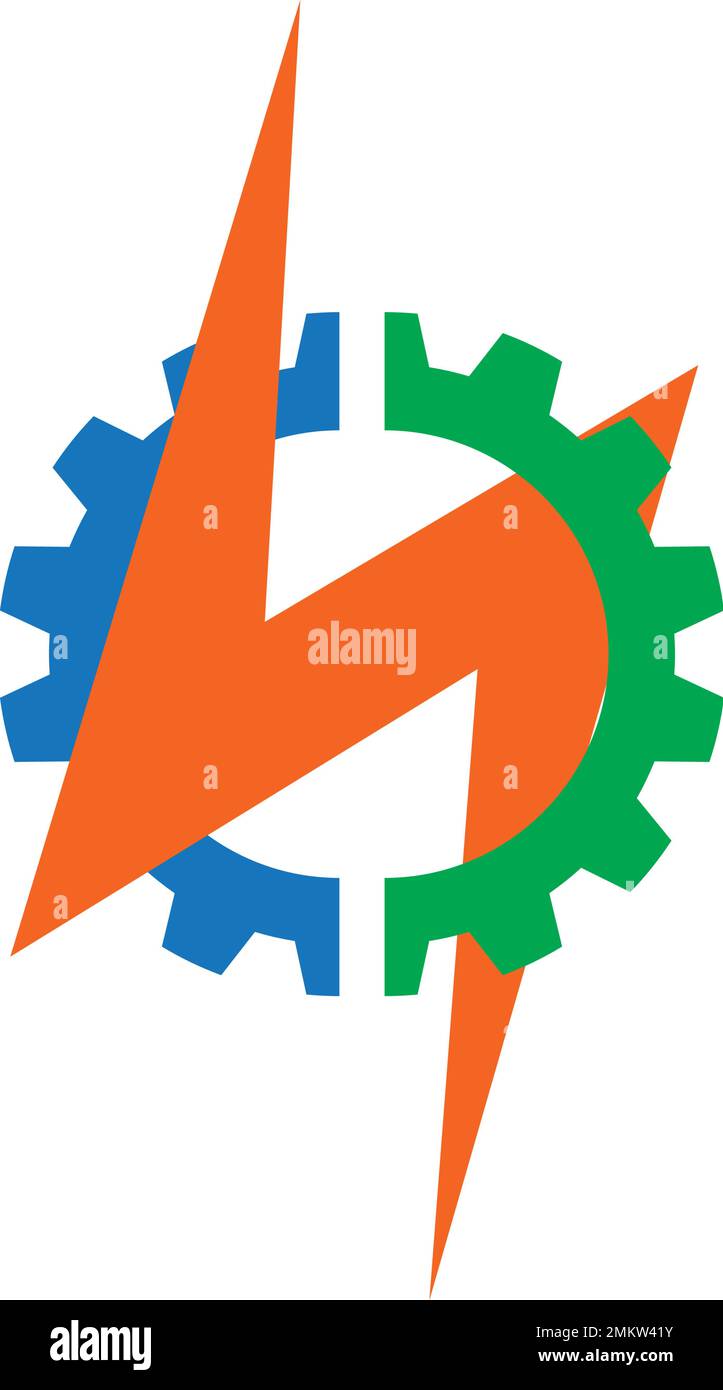 Logo für erneuerbare Energien, Vektor-Design-Vorlage. Stock Vektor
