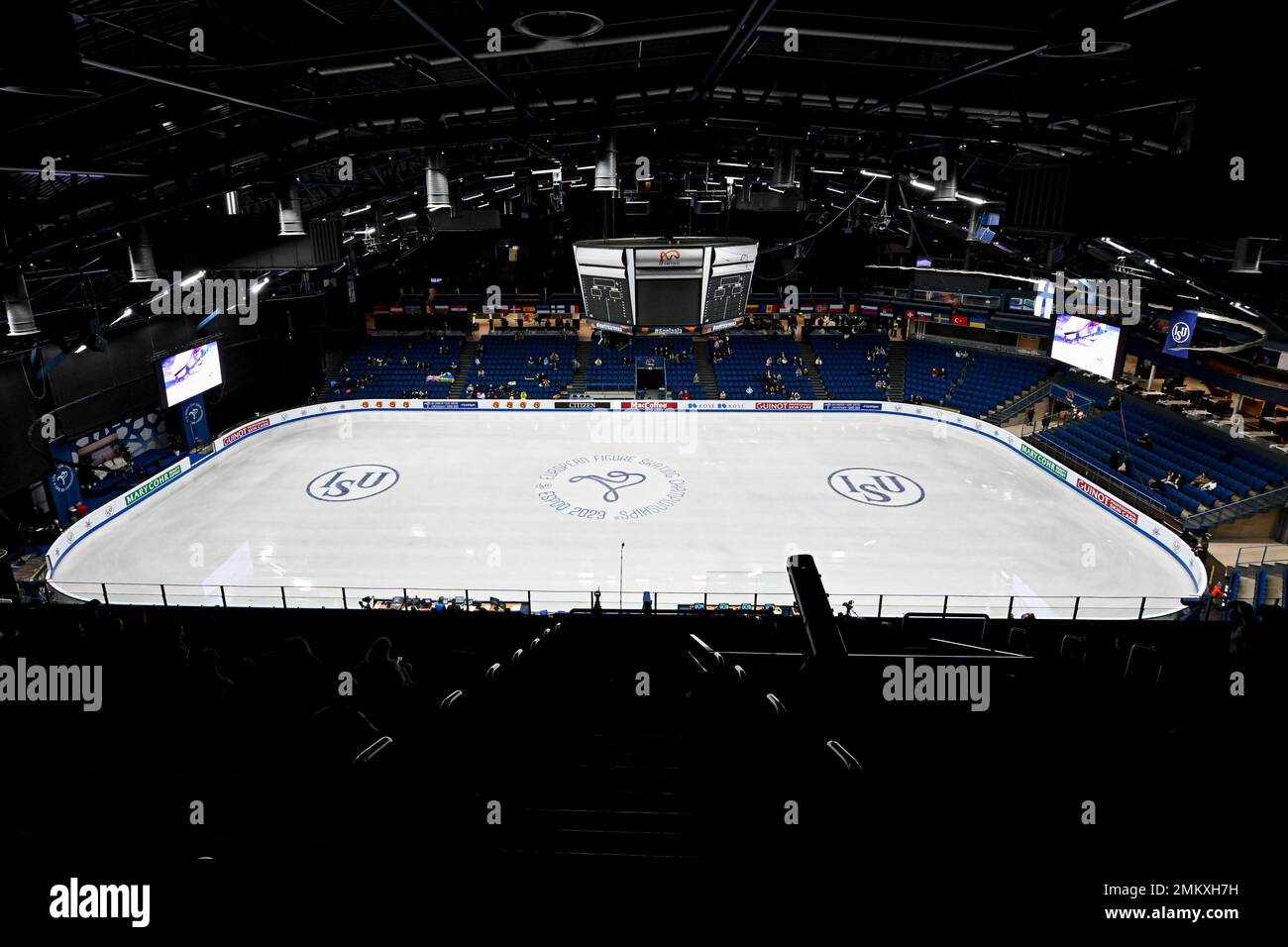 Panoramablick auf die Espoo Metro Areena bei der ISU European Figure Skating Championships 2023 am 29. Januar 2023 in Espoo, Finnland. Kredit: Raniero Corbelletti/AFLO/Alamy Live News Stockfoto