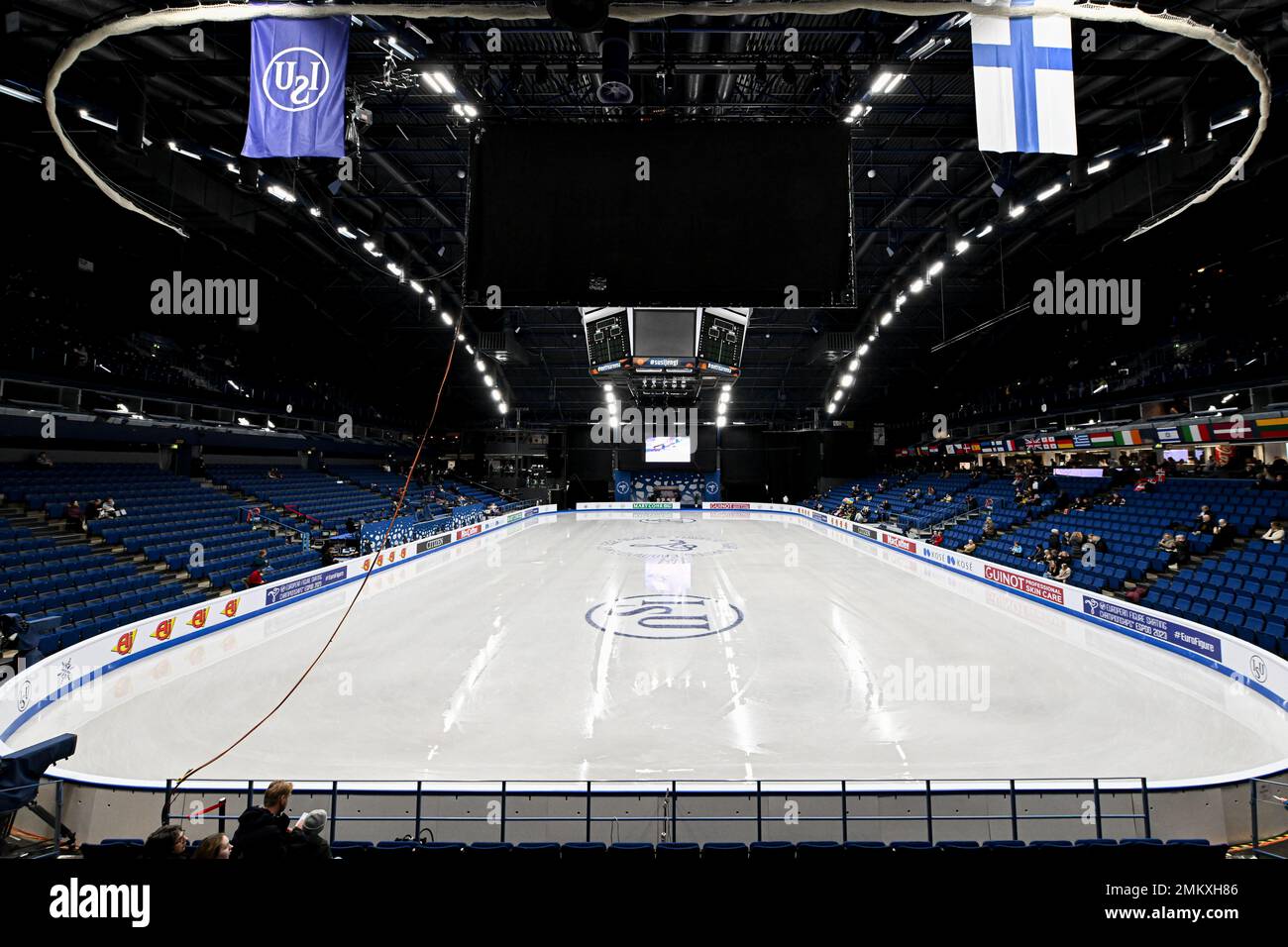 Panoramablick auf die Espoo Metro Areena bei der ISU European Figure Skating Championships 2023 am 29. Januar 2023 in Espoo, Finnland. Kredit: Raniero Corbelletti/AFLO/Alamy Live News Stockfoto