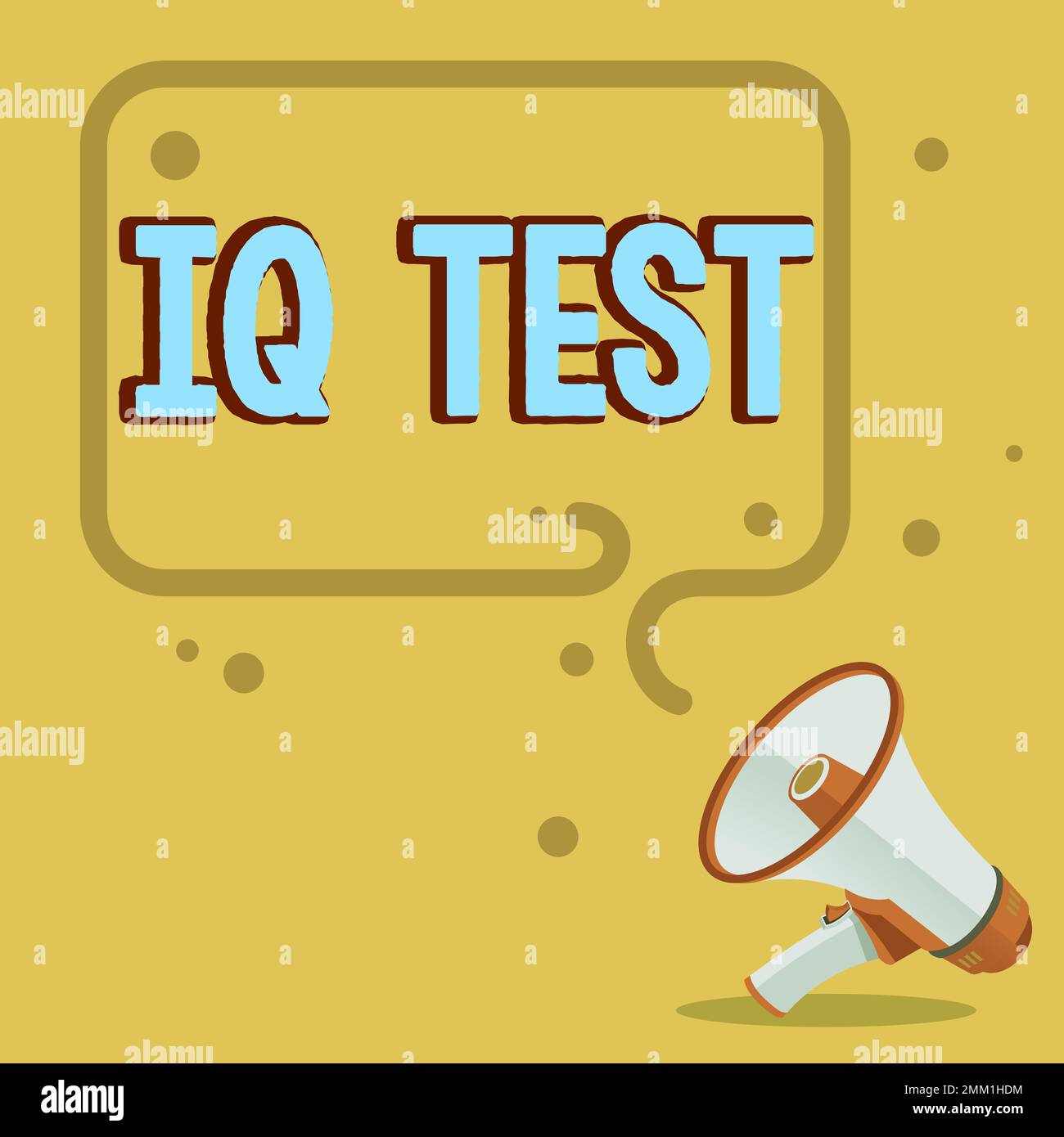Schild zeigt IQ-Test an. Ein Wort für den Versuch, Ihre kognitive Fähigkeit  zu messen, menschliche Intelligenz zu beurteilen Stockfotografie - Alamy