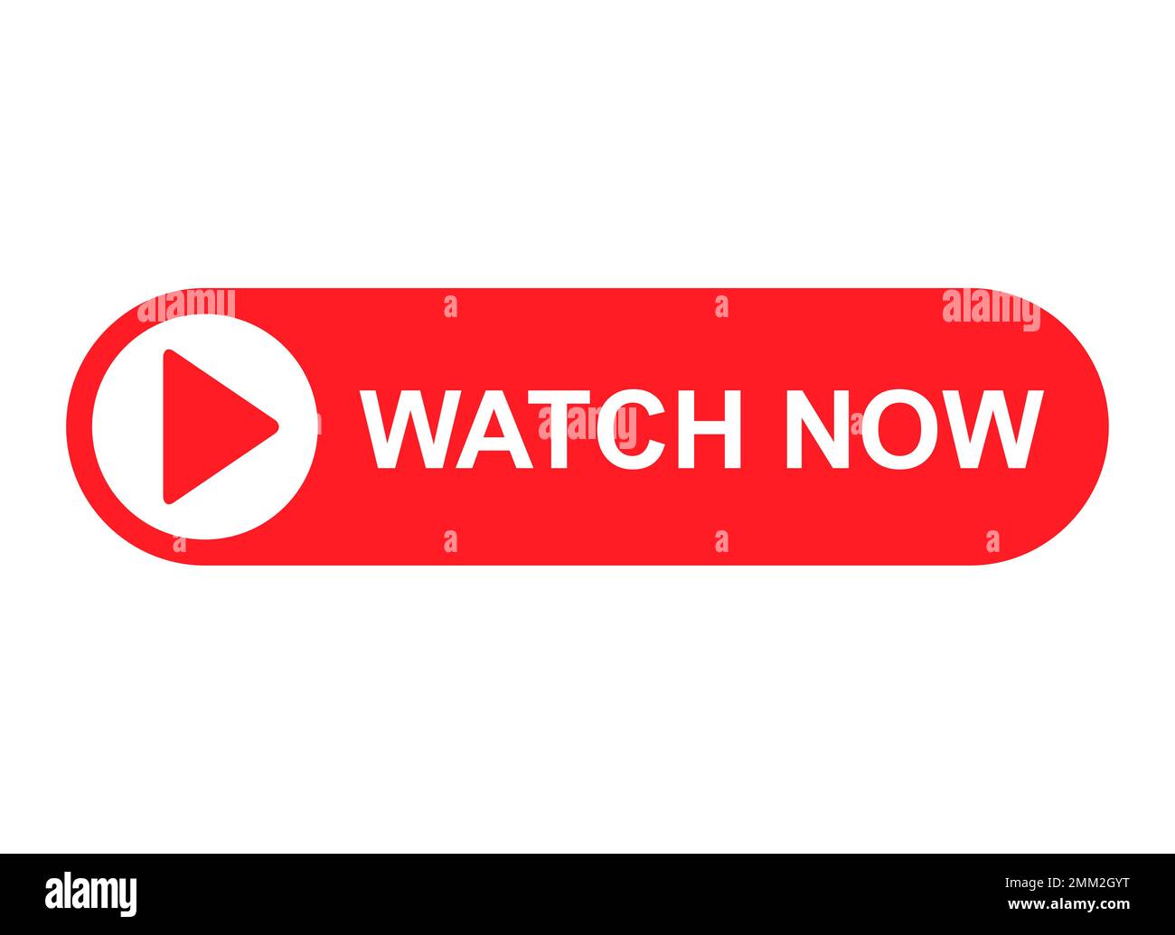 Symbol "Jetzt ansehen", Symbol für Online-Button-Player, Video-Vektorabbildung abspielen. Stock Vektor
