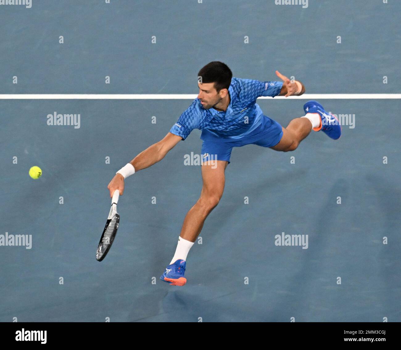 Melbourne, Australien. 29. Januar 2023. Australian Open 2023 Melbourne Park Day 14 29./01/2023. Novak Djokovic (SRB) c gewinnt das Finale der Herren Singles. Gutschrift: Roger Parker/Alamy Live News Stockfoto