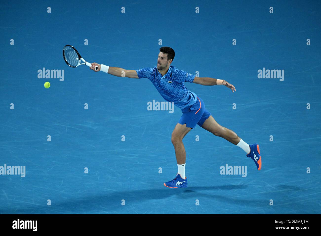 Melbourne, Australien. 29. Januar 2023. Australian Open 2023 Melbourne Park Day 14 29./01/2023. Novak Djokovic (SRB) gewinnt das Finale der Herren Singles: Roger Parker/Alamy Live News Stockfoto