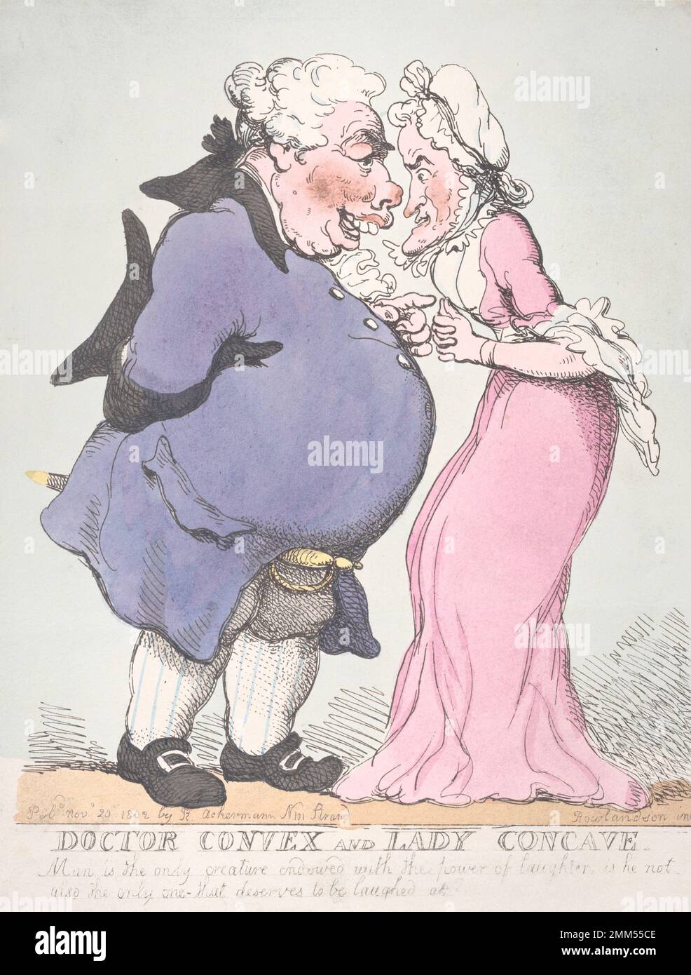 Thomas Rowlandson - Doktor Convex und Frau konkav - 1802 Stockfoto