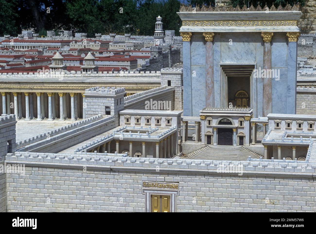 TEMPEL DES HERODES MODELL JERUSALEM HEILIGE LAND HOTEL JERUSALEM ISRAEL Stockfoto