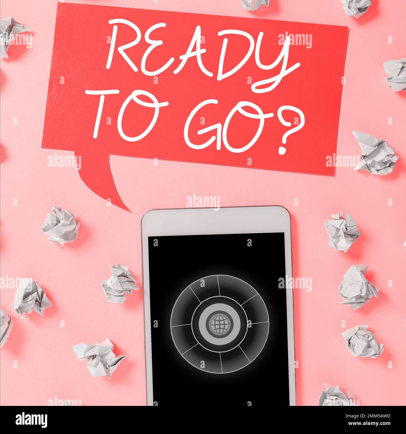 Konzeptionelle Beschriftung „Ready to Go“. Konzeptfoto: Sind Sie für den Start der zukünftigen Reise vorbereitet Stockfoto