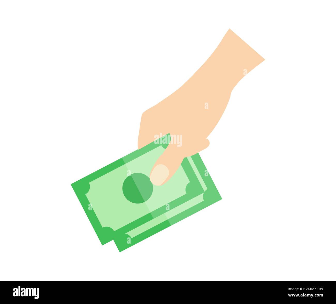 „Human Hand Putting Money Cash“-Logo. Spendenprozess. Stiftung der Wohltätigkeitsorganisation. Konzept der Wohltätigkeits- und Spendenvektorgestaltung. Stock Vektor