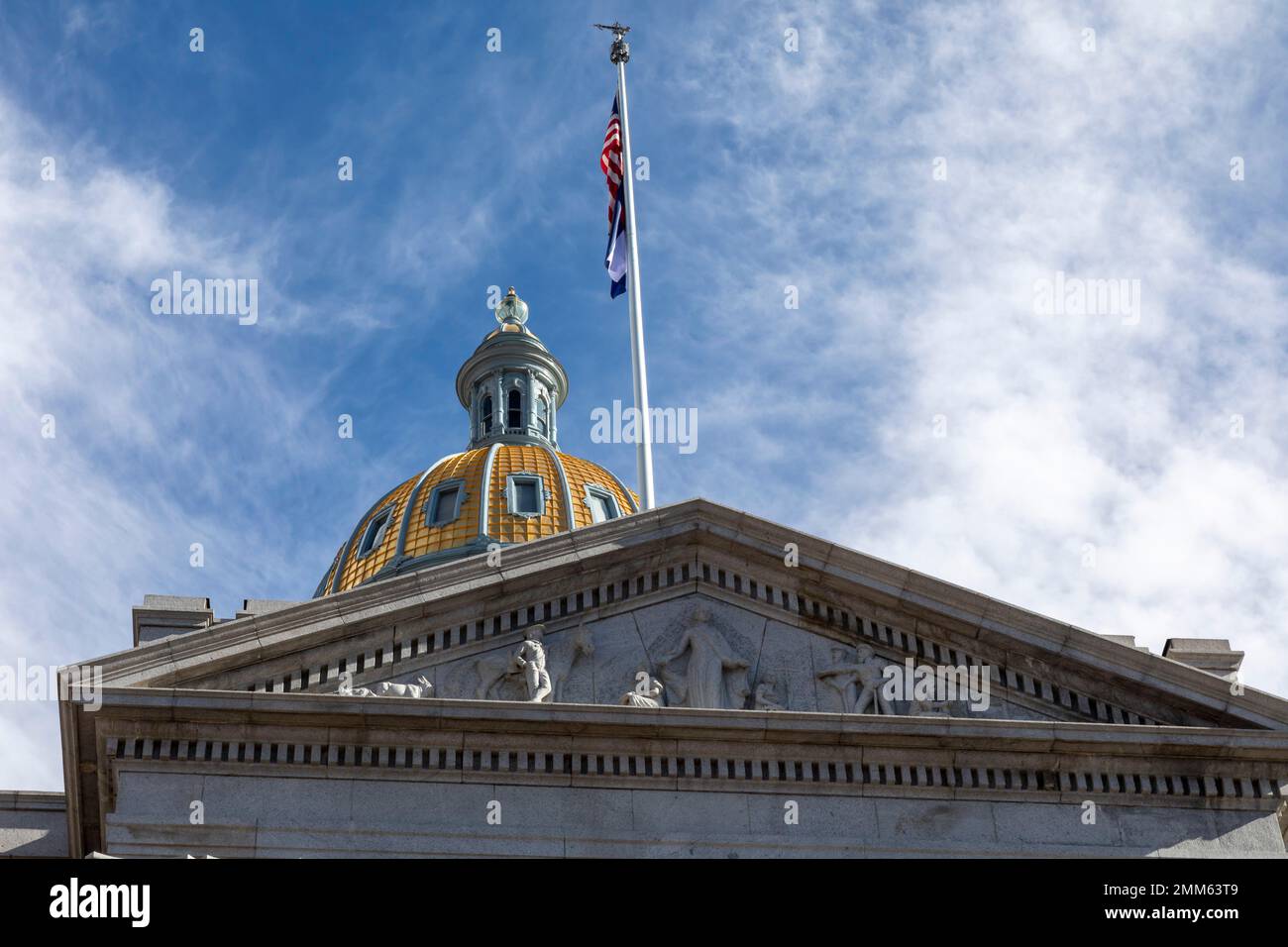 Denver, Colorado - das Kapitolgebäude des Bundesstaats Colorado. Stockfoto