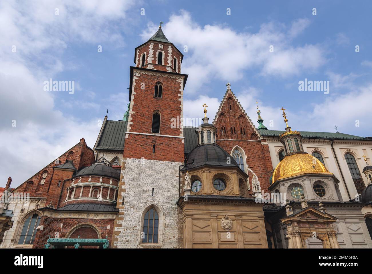 Königliche Kathedrale in der Gegend des Königlichen Schlosses Wawel in Krakau, Woiwodschaft Kleinpolen von Polen Stockfoto