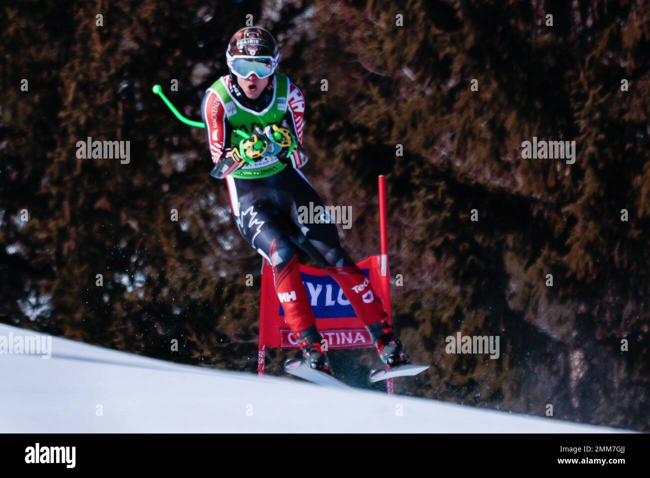 Philp Trevor (CAN) während der Audi FIS Ski World Cup 2023 – Männer Super G, alpines Ski-Rennen in Cortina dâ&#x80;&#X99;Ampezzo, Italien, Januar 29 2023 Stockfoto